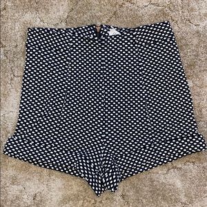 High waisted polka dot shorts